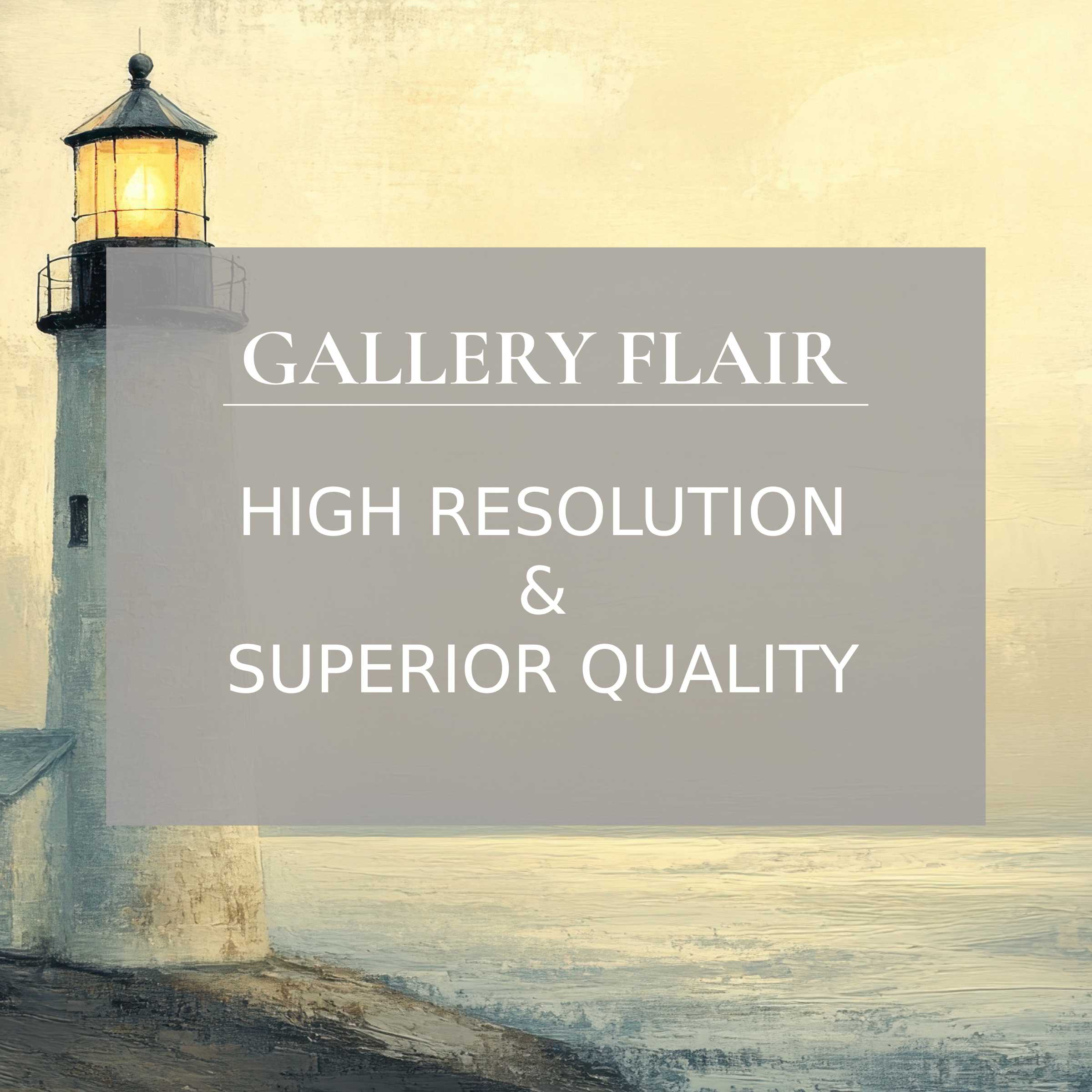 Tranquil lighthouse art wallpaper for Mac and PC offers calm elegance in high-resolution digital download for design-conscious workspaces