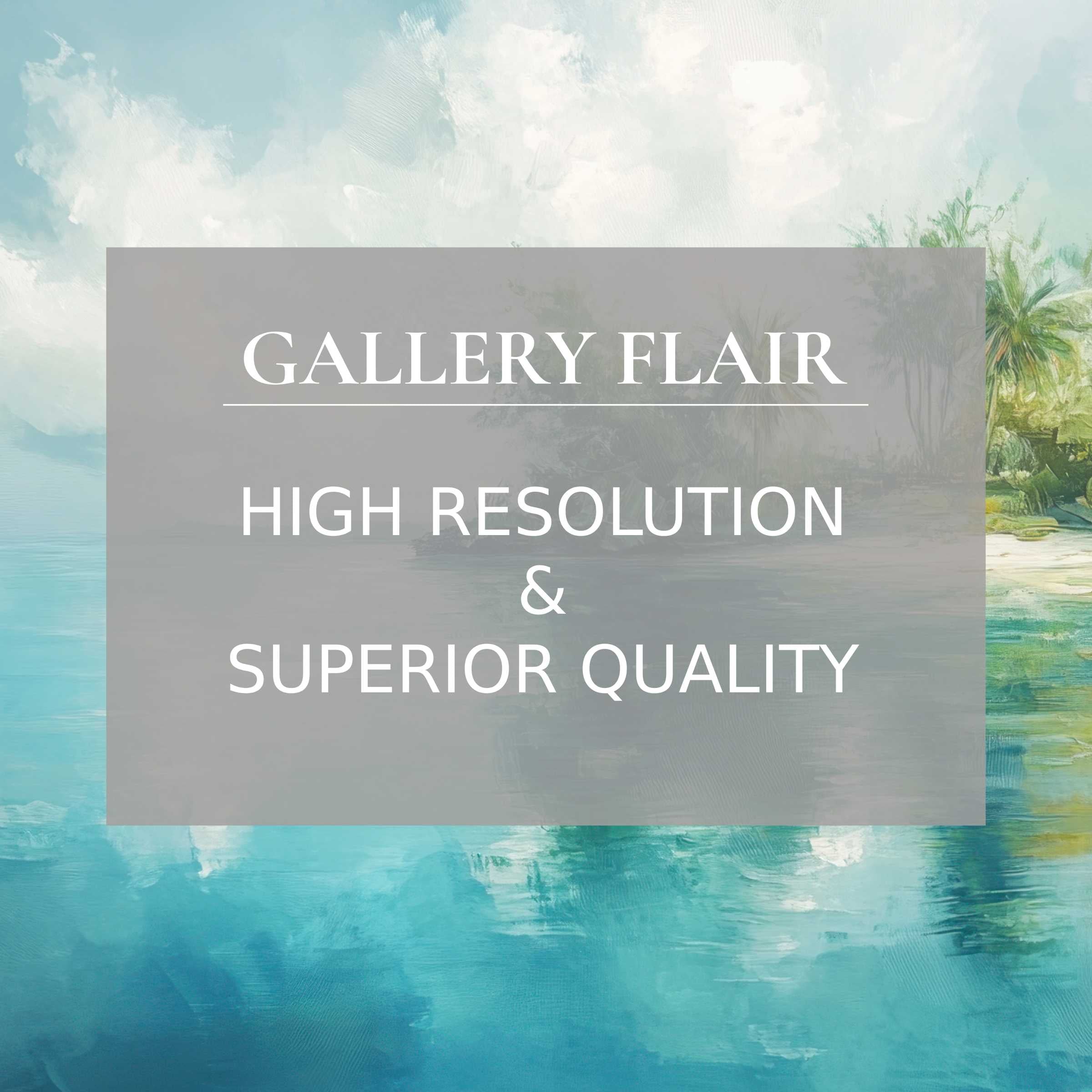 Elegant high-resolution iPad wallpaper featuring serene blue waters and palm trees promising curated calm as a digital download