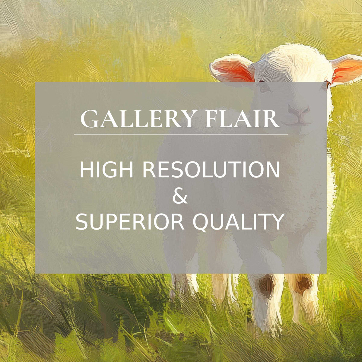 Inspire calm and elegance with curated wallpaper for Mac and PC featuring a serene lamb in a lush meadow digital download