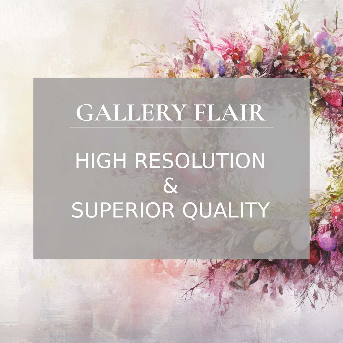 Elegant floral wreath wallpaper for Mac and PC digital download in high-resolution, bringing calm and inspiration to your workspace