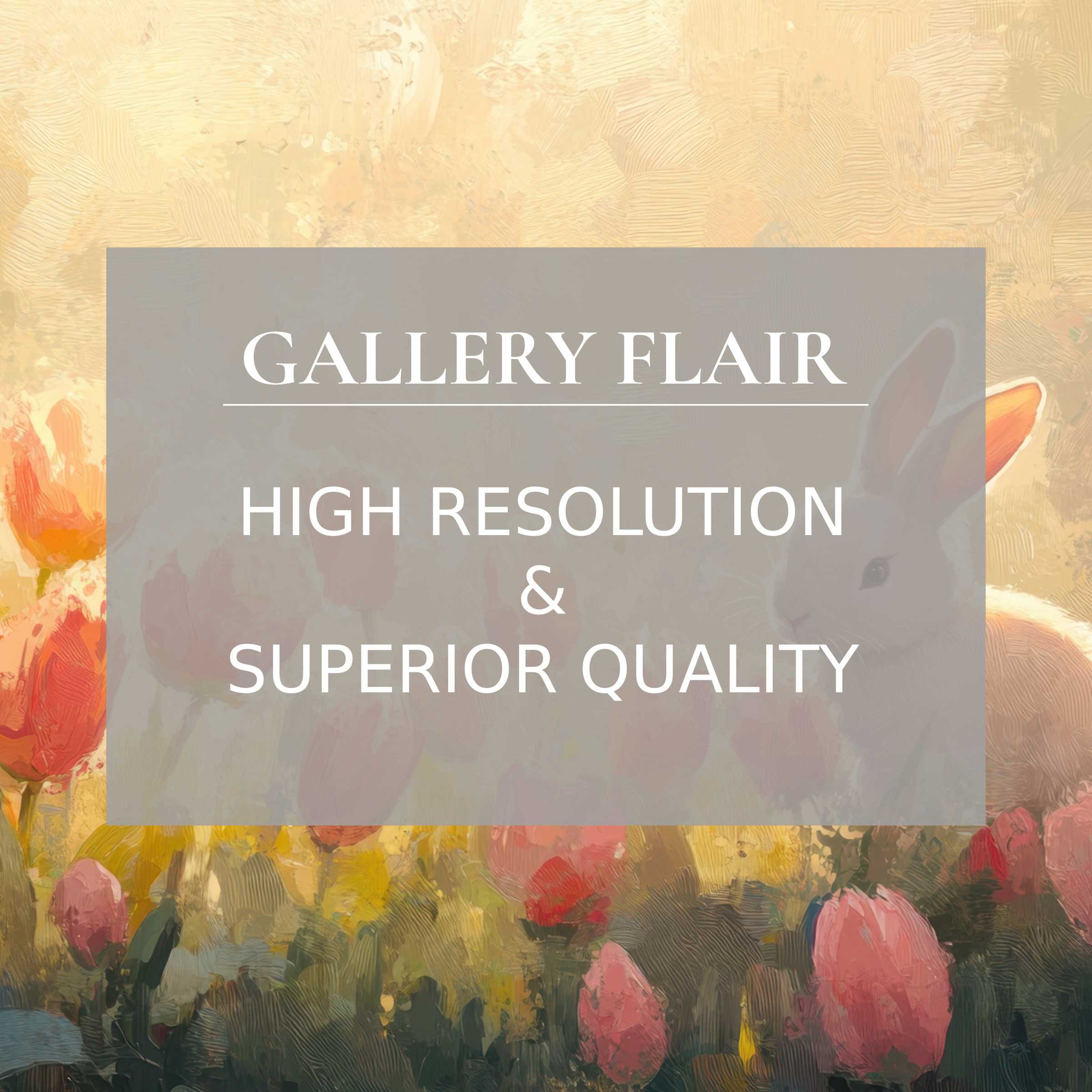 Elegant iPad wallpaper featuring serene rabbit and tulip scene in soft, warm tones; curated high-resolution digital download suitable for tablets