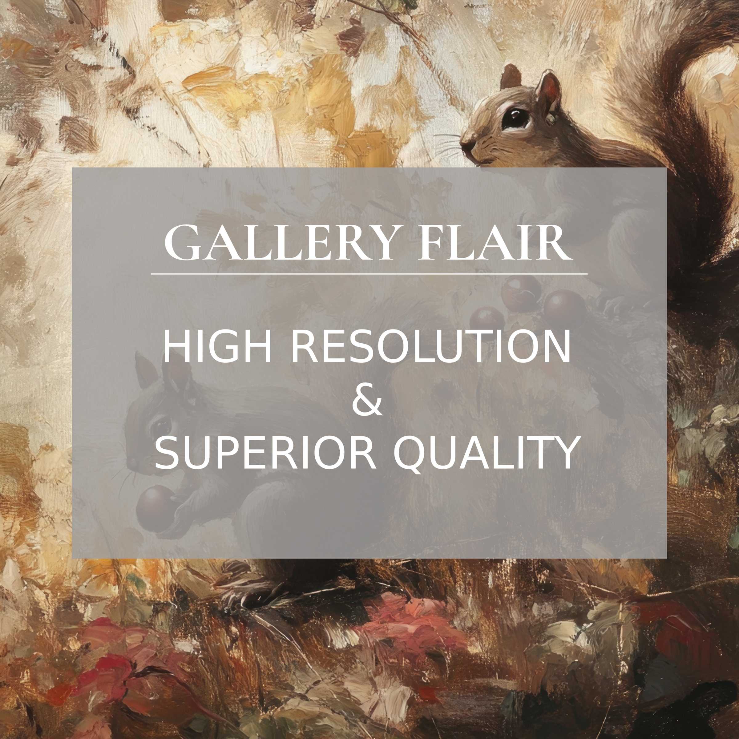 Elegant iPad wallpaper with a serene squirrel in autumn hues, offering a high-resolution digital download as a curated tablet background