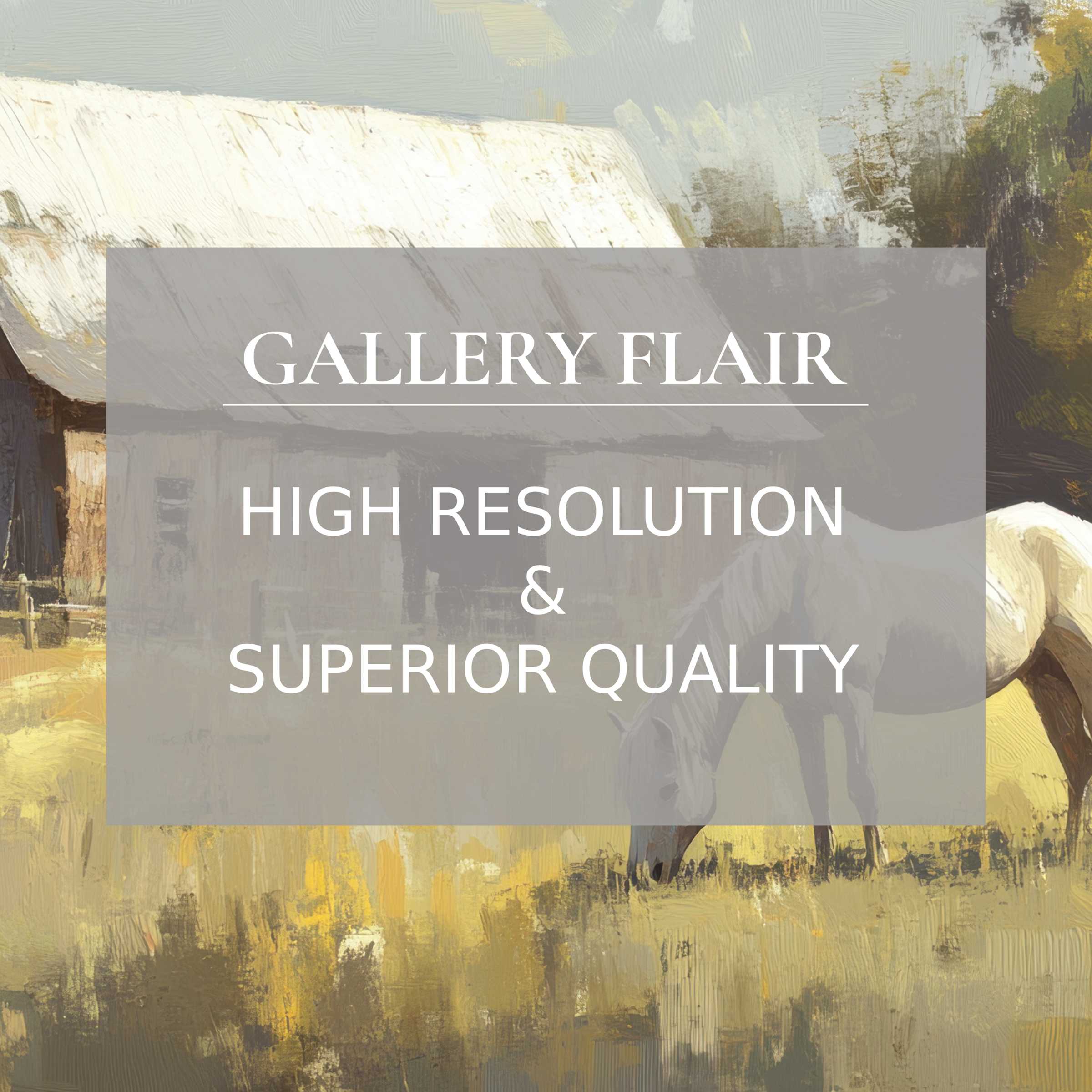 Elegant pastoral iPad wallpaper in a high-resolution digital download featuring a serene barn scene and horse tablet background