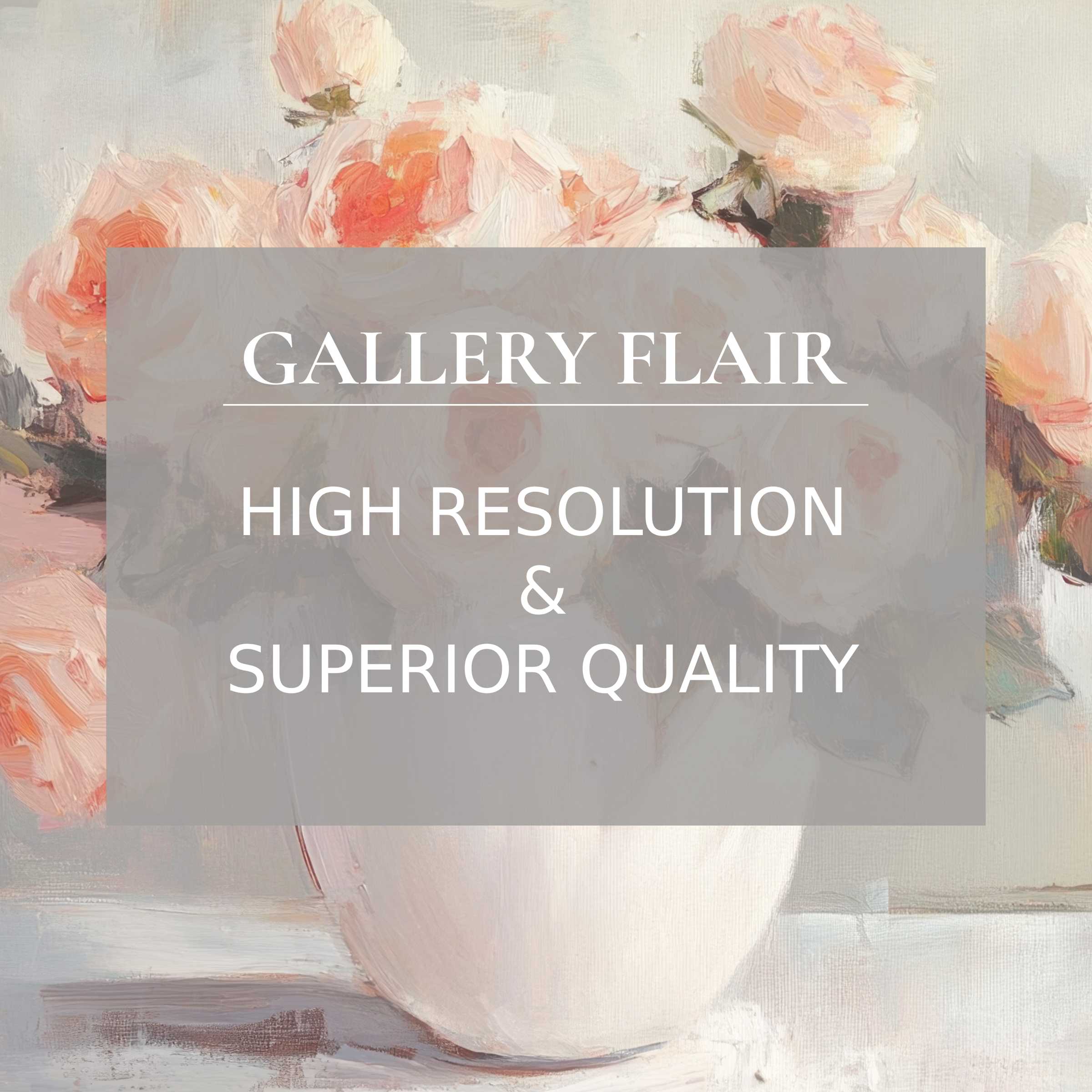 Romantic floral painting wallpaper for Mac and PC in high-resolution digital download, perfect for an elegant home office workspace