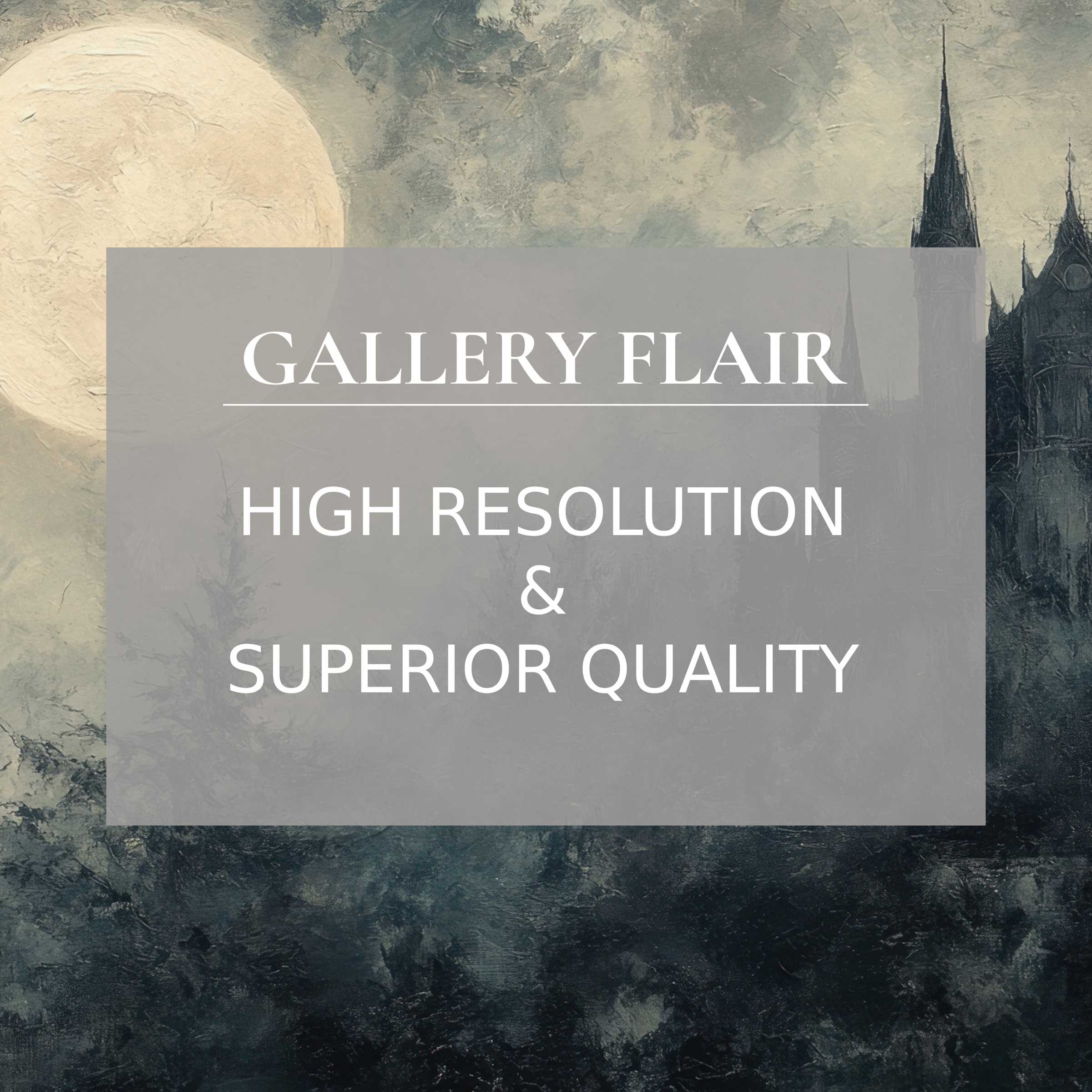 Serene gray and blue gothic landscape wallpaper for Mac and PC enhances your workspace with elegance and calm digital download