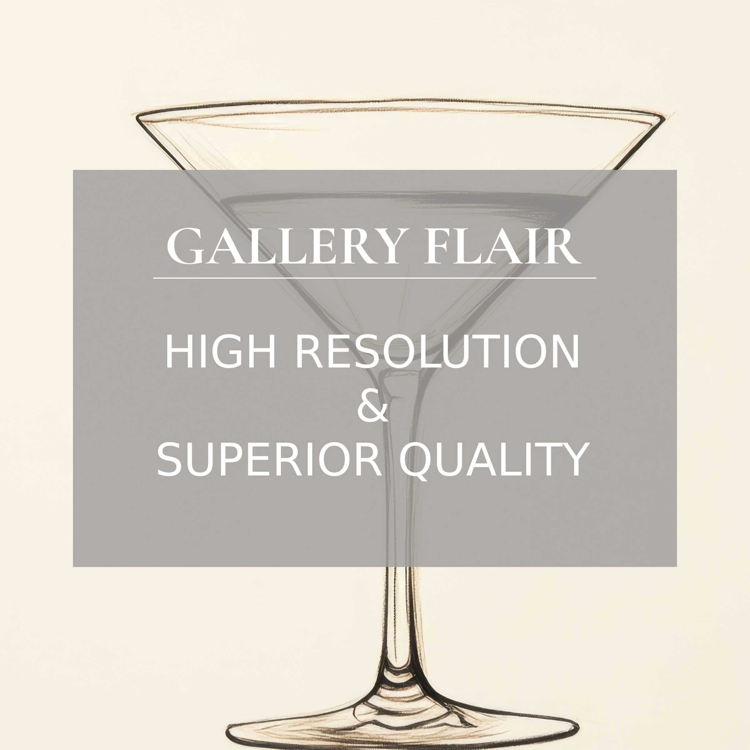 Elegant martini glass sketch wallpaper for Mac and PC offering high-resolution calm and inspiration for any home office workspace digital download