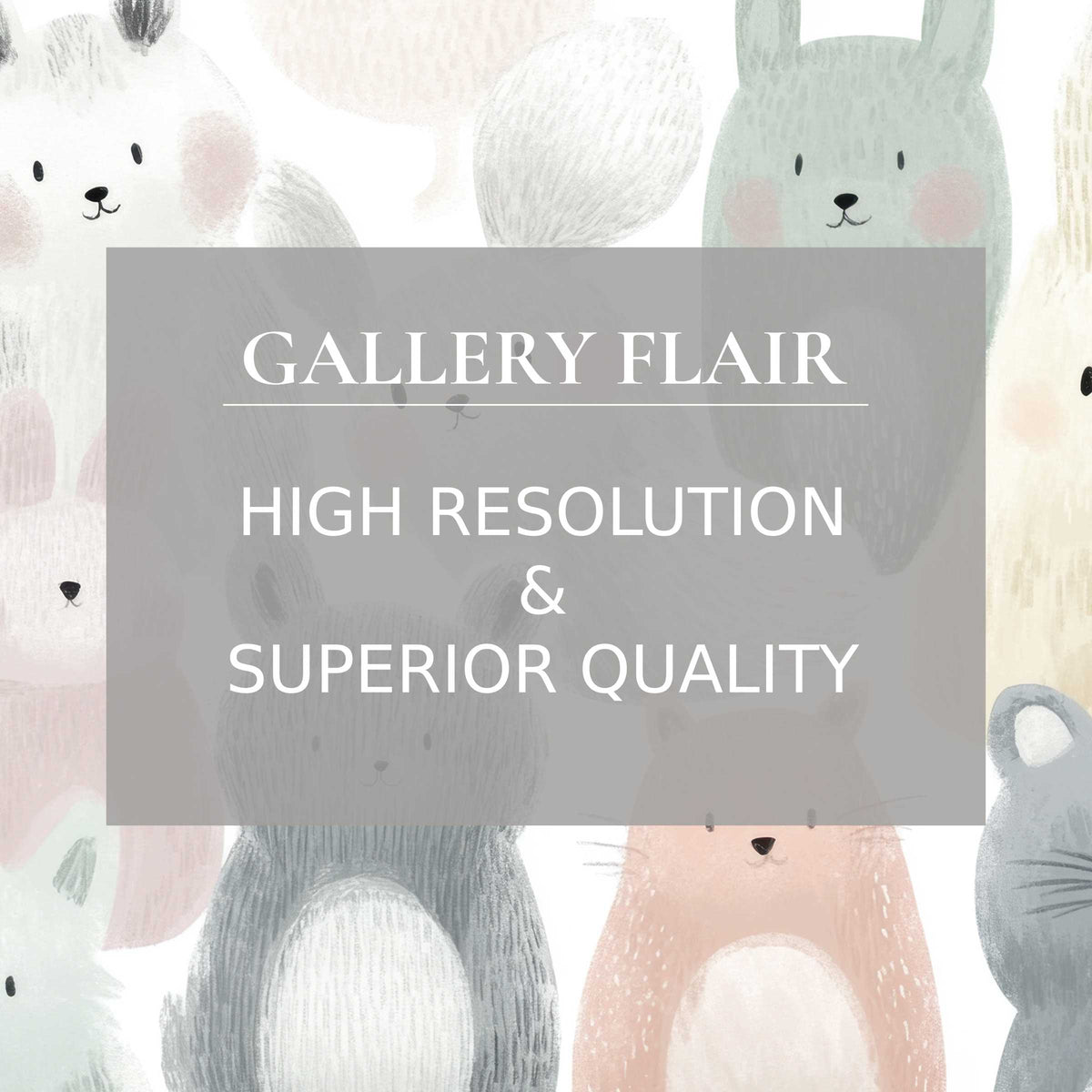 Charming pastel animal art wallpaper for Mac and PC offers elegance and calm to your workspace with easy digital download