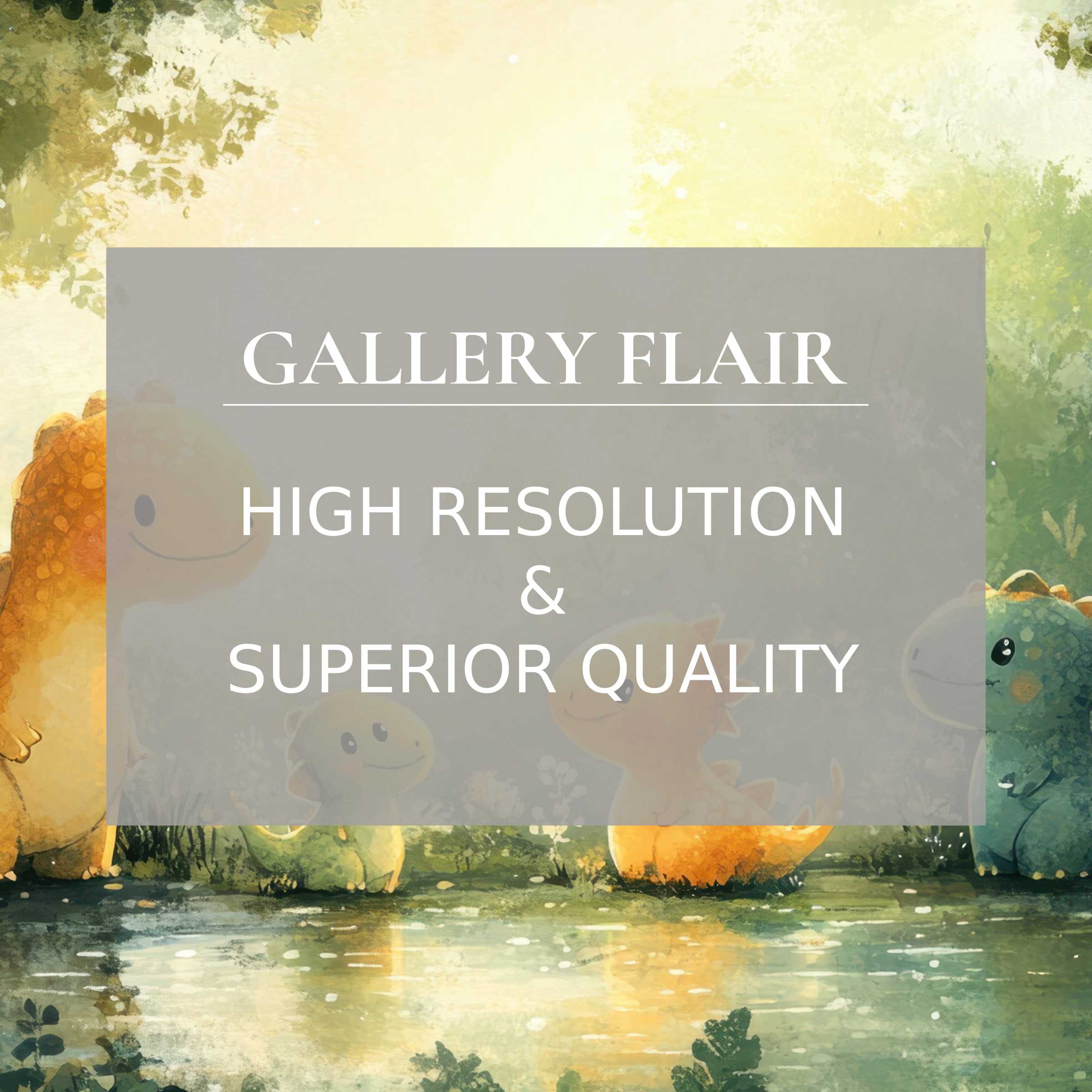 High-resolution wallpaper for Mac and PC, inspiring serene landscapes with cute dinosaurs, perfect for elegant home office or workspace digital download