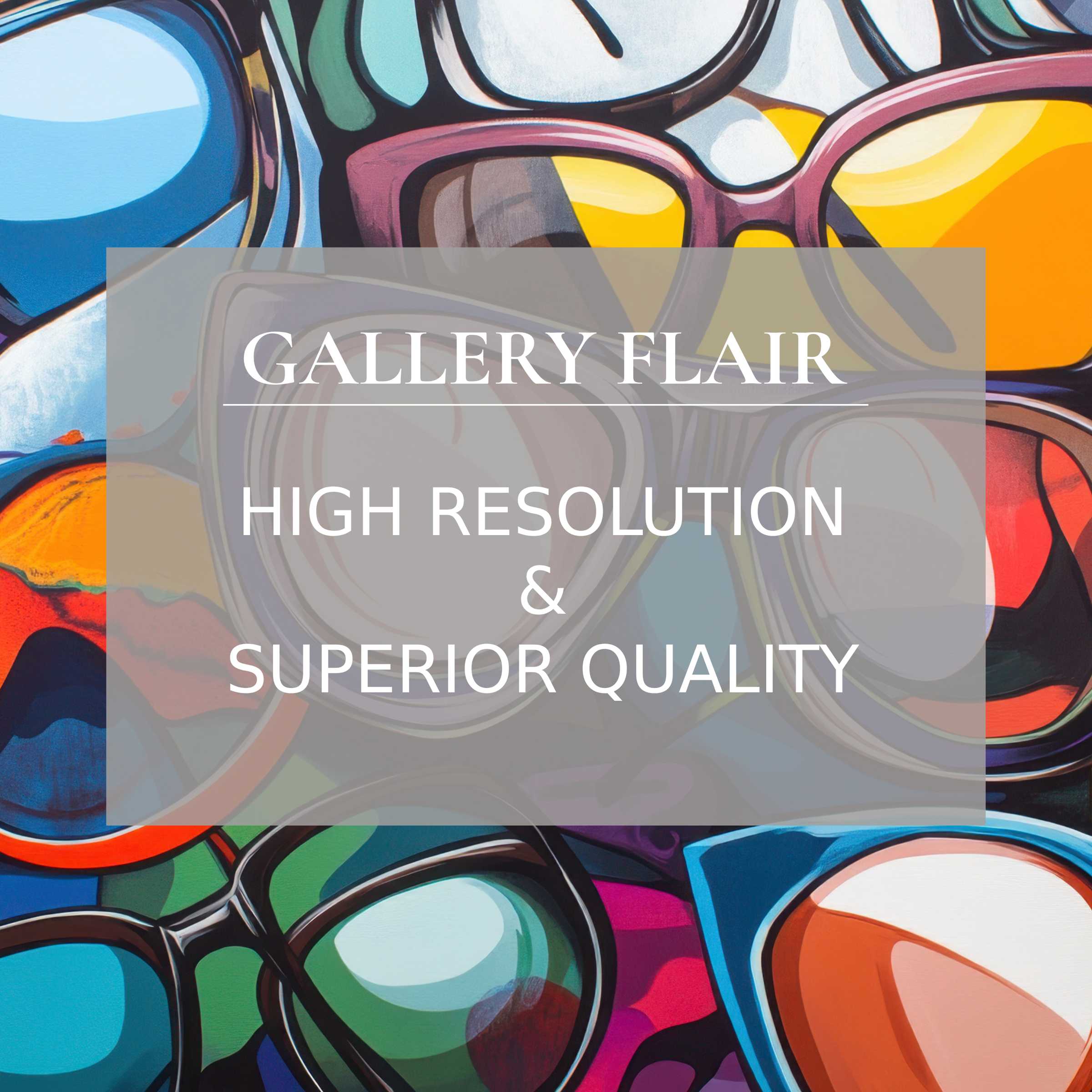 Digital download wallpaper for Mac and PC, high-resolution curated art featuring vibrant sunglasses for an inspiring workspace