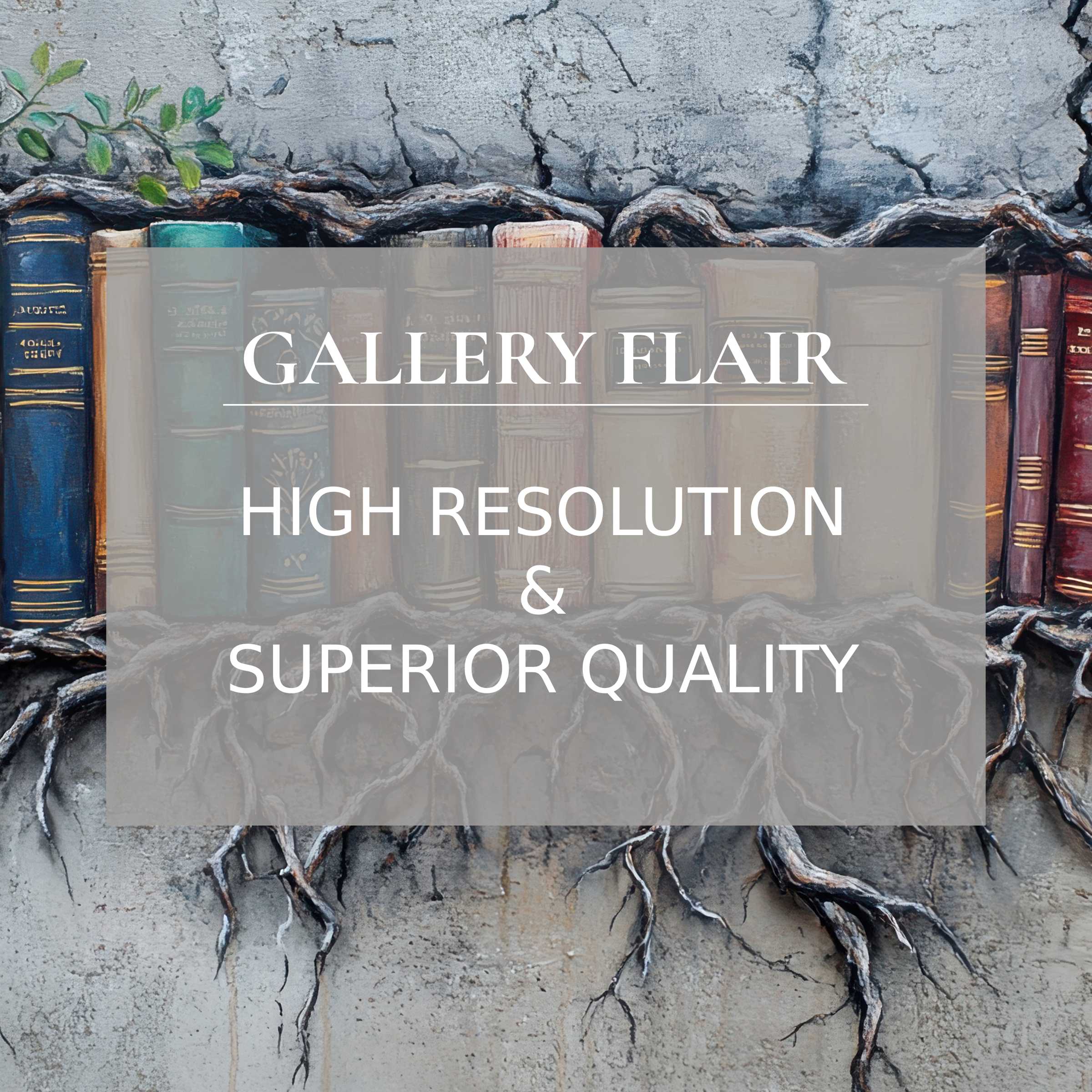 High-resolution roots and vintage books art wallpaper for Mac and PC digital download inspires elegance in any workspace