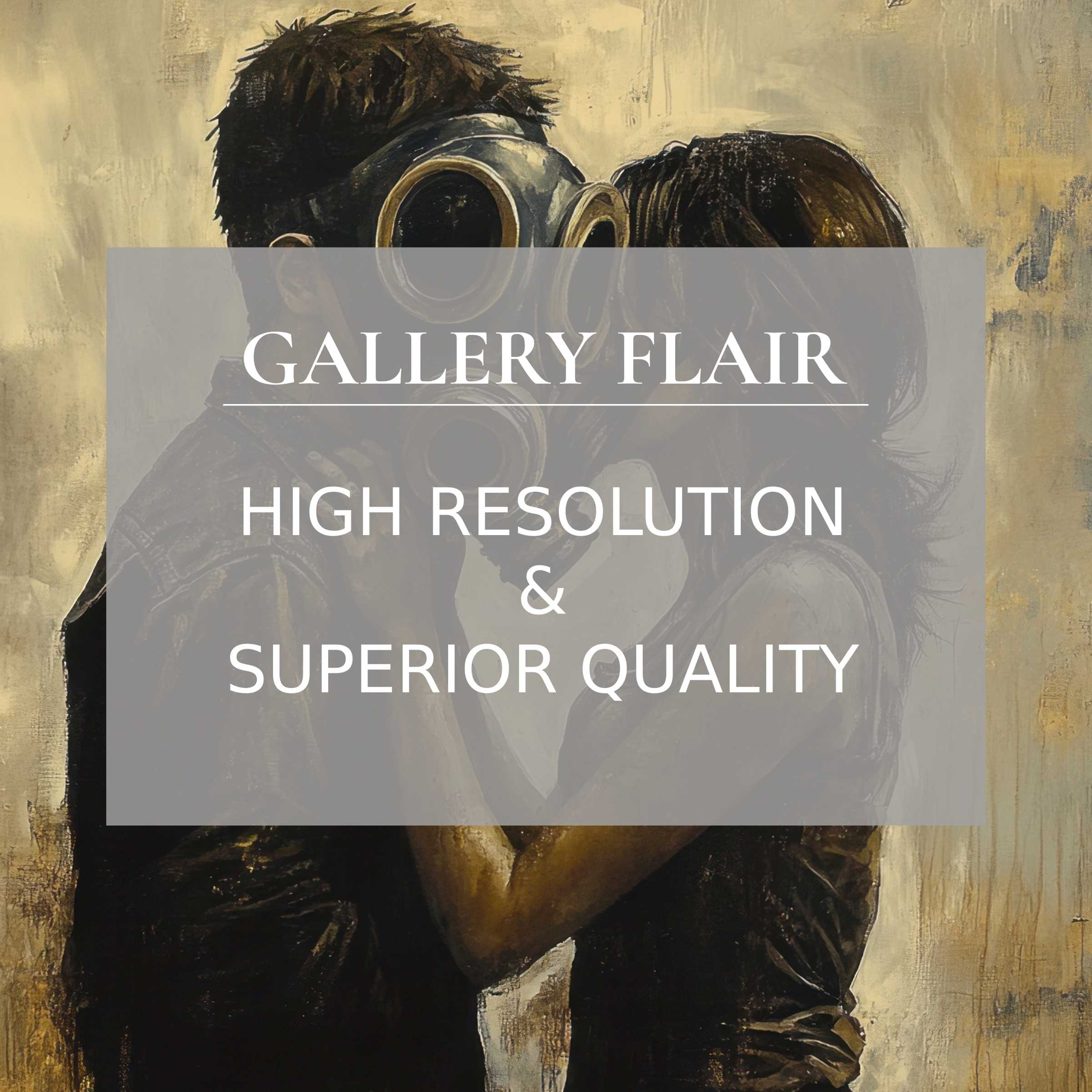 Moody abstract painting of two figures embracing creates an elegant iPad wallpaper digital download for high-resolution tablet background