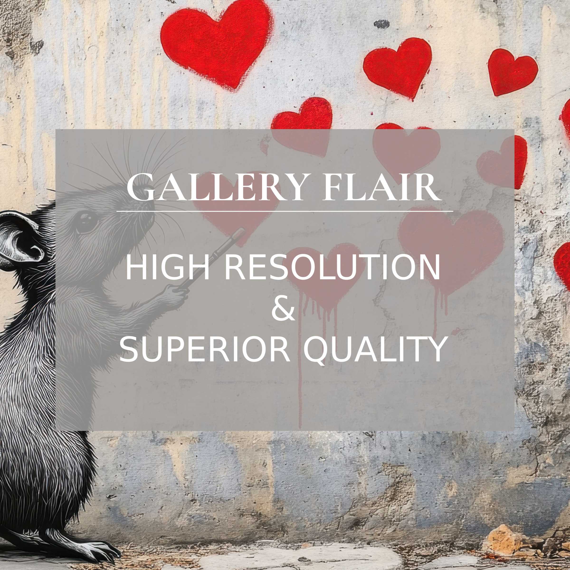 Charming urban art iPad wallpaper featuring red hearts on textured wall, offering a high-resolution, curated digital download for tablets