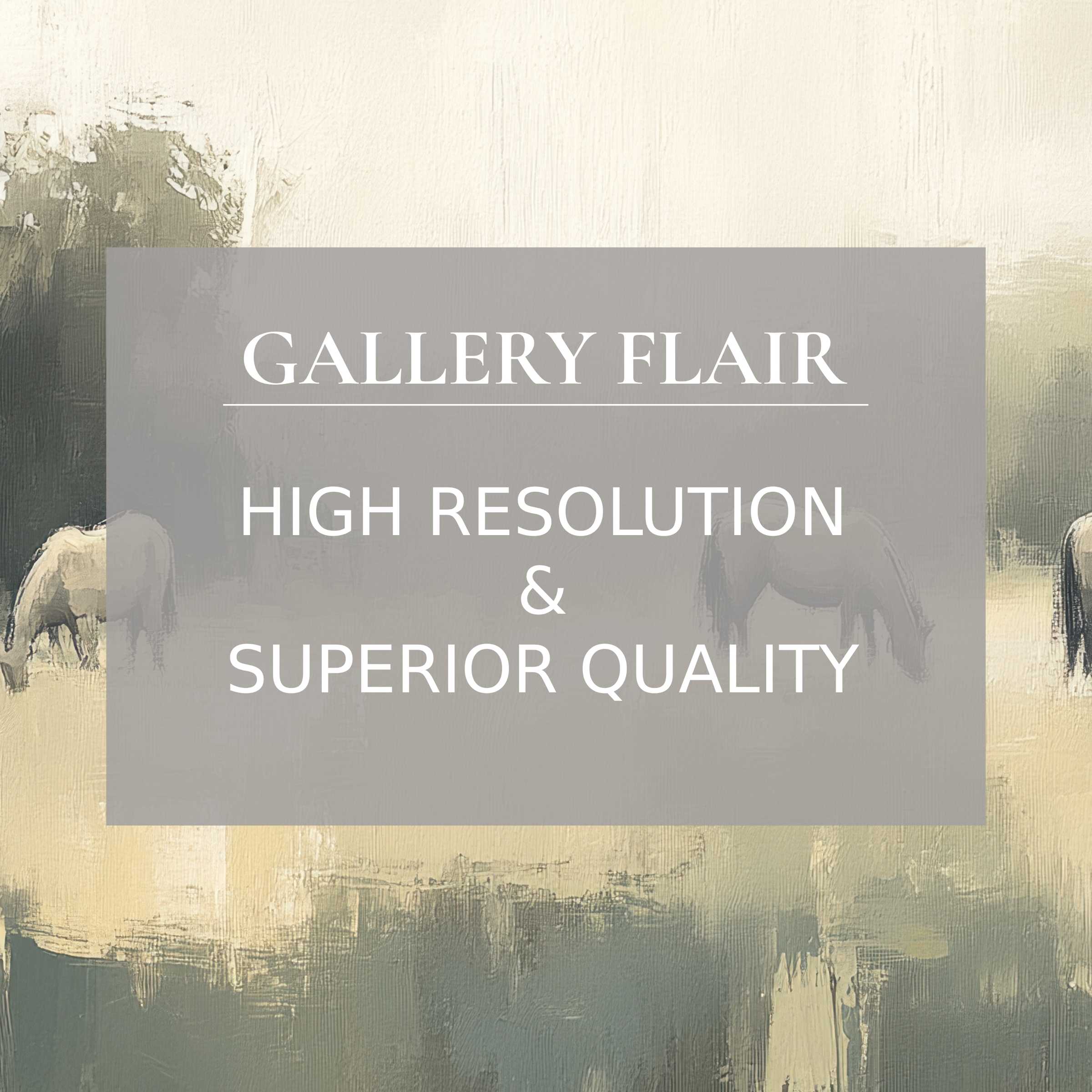 Elegant iPad wallpaper with serene horses in subdued earthy tones offering calm and sustainability in a curated digital download